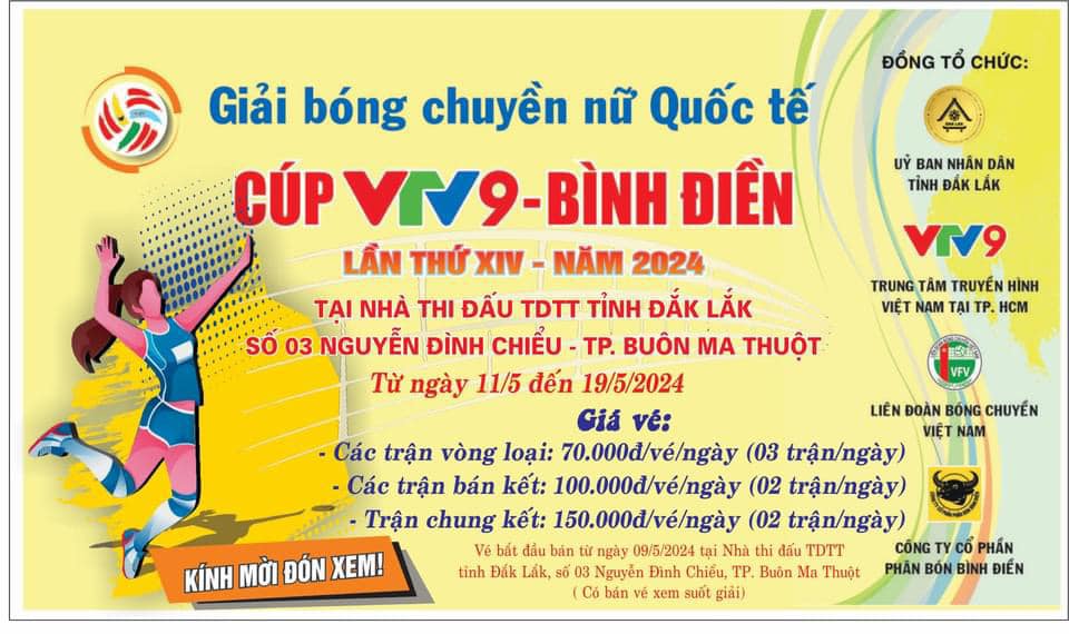 Giải Bóng chuyền nữ quốc tế cúp VTV9 – Bình Điền lần thứ XIV năm 2024